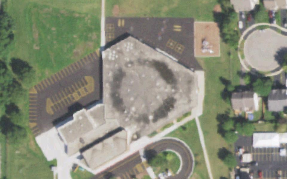 Parkwood Elem School seen from above